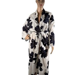 Hers & Mine Women’s Floral Moments Kimono - Navy/Combo Size Small